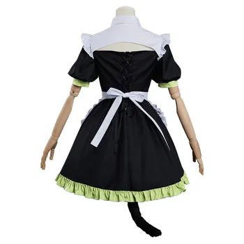 Anime Démon Vrah Kanroji Mitsuri Cosplay Kostým Mačka Ucho Slúžka Lolita Šaty Kimono Oblečenie Halloween Karneval Oblek