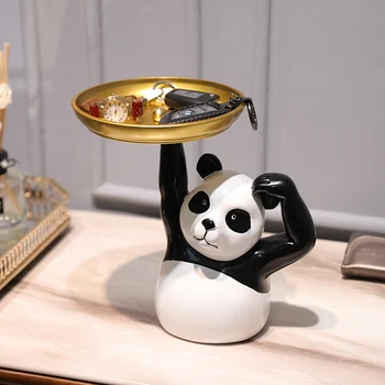 Kreatívne Živice Figúrka Panda Remeselné Ozdoby Nordic Domáce Dekorácie Príslušenstvo Úložný Kontajner Zdravé Požehnanie Darček