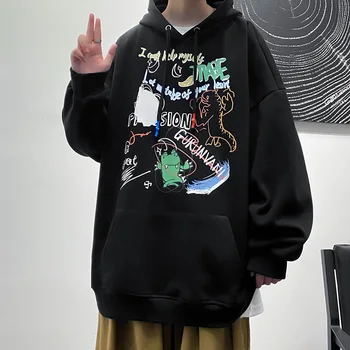 WWKK 2021 pánske Mikiny Muži Ženy Harajuku Mikina Muž Japonský Streetwear Nadrozmerné Anime Hoodie Mužov Ležérne Módne Hoody