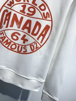 Horúce Dsquared2 Mužov kanada dizajn s Dlhým Rukávom Bavlna topy, mikiny Žien/Mužov Oblečenie D2 1964 Tlačené Písmeno Streetwear