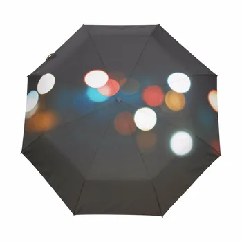 Krásne Blur Vytlačené Automatický Dáždnik Proti Vetru Tri Skladacie Automatický Dáždnik Dážď Ženy, Luxusné Vetru Paraguas