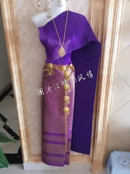 Vlastné Thai Skončil Šatka Šaty Thai Módne Ženy SÚKROMNÉ VLASTNÉ Špeciálne odevy Dai Kostým spevák kostým oblečenie žien