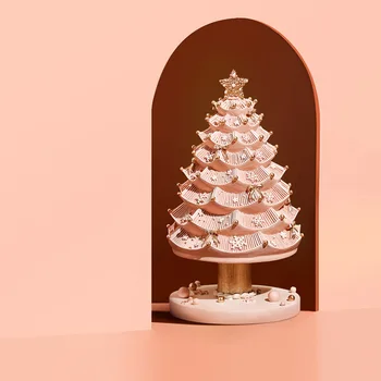 Simulované Ružová Živice Stromu 3D Ozdoby na Vianočný Stromček Ploche Ozdoby, Vianočné Ozdoby TN88