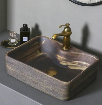 Kúpeľňa Keramické Nádoby Márnosť Umelecké Umývadlo Balkón Pultu Povodí AB274