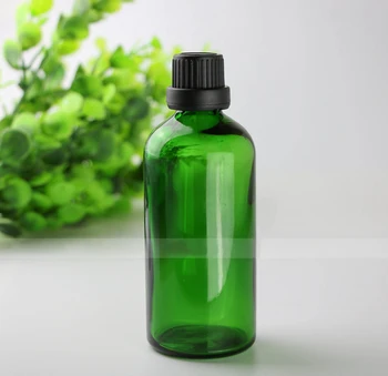 Zelenej Sklenenej Fľaše S Kvapkadlom 100ml Esenciálny olej, Aromaterapeutické Kozmetické Kontajnerov Sklenená Fľaša 100 ml Na Sklade