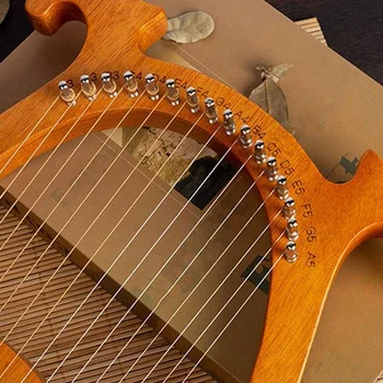Lýra Harfa,16 Drevené String Harfa Masívneho Dreva Mahagón Lýra Harfa S Ladenie Kľúča Pre Milovníkov Hudby Začiatočníkov