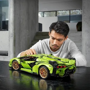 LEGO Technic Lamborghini Sián FKP 37 (42115), Stavebného Projektu pre Dospelých, Stavať a Displej Tento Výrazný Model 18+
