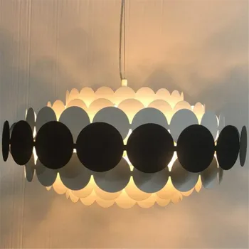 Moderný Jednoduchý Nordic Železa Prívesok Svetlo pre Foyer, Jedálne, Spálne, Detské Izby Dia 60/80 cm Pozastavenie Lampa 2420