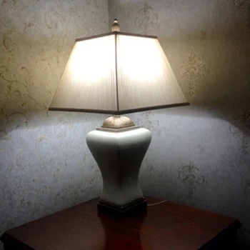 Krajina Klasické Jednoduché, Stolové Lampy, Keramická Lampa Telo Stolové Lampy, Mäkké Svetlo Užitočné Stolové Lampy pre Spálne Posteli Obývacia Izba