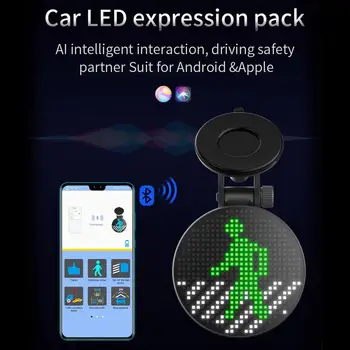Auto Sign LED Lampa Bezdrôtové APLIKÁCIE Ovládanie Bluetooth Smart Auto Zadné Okno Emócie Svetlo Funny Auto Príslušenstvo