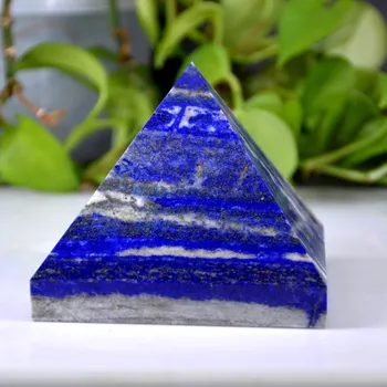 Prírodné Lapis Lazuli Quartz Crystal Pyramid Rán Kameň Čakier Reiki Crystal Bod Domova Remeslá