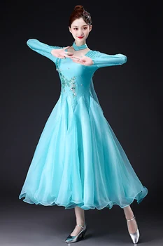 Nový Spoločenský tanec šaty big swing nové Valčík Tango národná norma tanečnej súťaže výkon Oblečenie