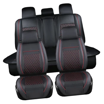 Čierne Luxusné PU Kožené Celý Set Kryt Sedadla Vankúše Pre Auto Interiérové Doplnky Pre Citroen C4 Aircross