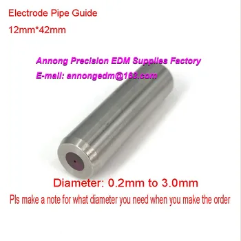 (5 Kusov) Ø1.3 mm EDM Elektródy Trubice Ruby Rúry Sprievodca OD12*Dĺžka je 42mm pre ZhongTe vŕtačke
