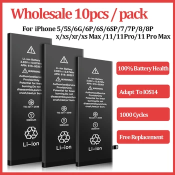 10pcs/mnoho 0 cyklov Batérie Pre Apple 6S 6 7 8 Plus 5S 5 SE 6Plus 7Plus X XS 11 Pro Max Náhradná Bateria Pre iPhone 6S 7