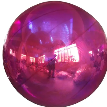 Holografické rainbow nafukovacie zrkadlo loptu farebné striebro loptu Odrazom Stage Festivalu Zavesenie pvc balón závesné dekorácie