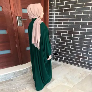 Hot Predaj Djellaba Moslimské Oblečenie Bat Rukávy Abaya Elegantné Dlhé Moslimských Abayas Ženy Skromné Nosiť Oblečenie EID Rúcha Pás WY19