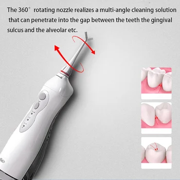 Ultrazvuk Ústne Irigátor Prenosné Zubné prúd Vody Čistenie Zubov Tri Gears Upraviť Tlak Vody Mini USB Ústne Irigátor