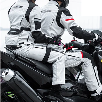 SCOYCO Motocyklové Nohavice Ženy Nepremokavé Vetru Moto Bunda+Nohavice na Koni Závodná Motorka Bunda Ochranu Pre 4 Sezóny