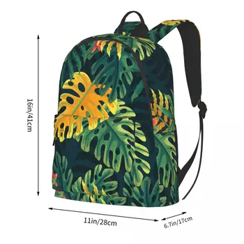 2021 Bežné Batoh Tropické Kvety, Listy Zoom Školské tašky pre Dospievajúcich Cestovné Tote Packbag