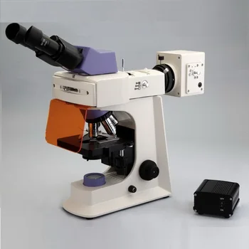 Moderný dizajn Trinocular LED fluorescenčného Mikroskopu EUM-2000FLED s LED fluorescencie budiaci