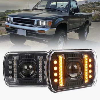 Auto LED Jazdy Beží Svetlo 5X7 Palcový Projektor Svetlometu Ďaleko a Blízko Svetlo Denných prevádzkových Svetlo pre Jeep Cherokee XJ