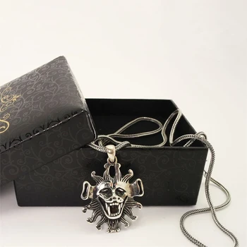 Gotique Vlk Hlavu Prívesok 925 Sterling Silver Náhrdelník Reťazca Šperky pre mužov a Ženy Darček Vyrobený V Turecku