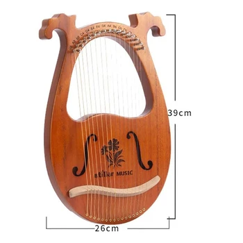 Lýra Harfa,grécky Husle,16 String Harfa Masívneho Dreva Mahagón Lýra Harfa s Ladenie Kľúča pre Milovníkov Hudby Začiatočníkov,Atď