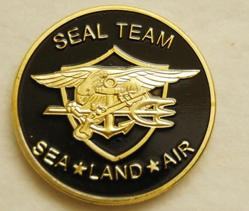 Hot predaj vlastných NÁS vojenské mince nízku cenu US NAVY SEAL TEAM ČIERNY Smalt Mince vysokej Kvality zákazku kovové mince FH810217