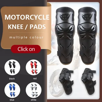 UCHOOSE Motocykel Kneepads 4Pcs Moto Protetor Dospelých Vetru Koleno Koleno Podložky Offroad Racing Gear Chránič Stráže Unisex