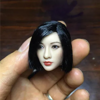 1:6 Rozsahu Ázijských Žien Hlavu Sculpt Krátke Čierne Vlasy Headplay Model Pre 12