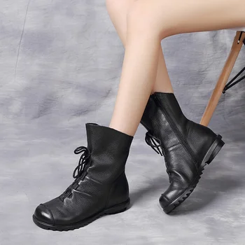 Nové ležérne topánky na jeseň roku 2019 silné päty mäkké soled uprostred topánky pohodlné a teplé dámske Topánky