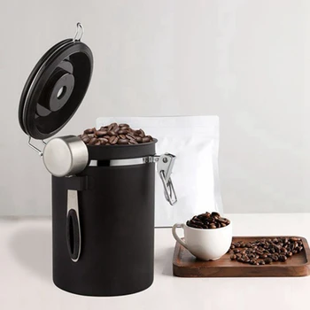 Káva hermeticky uzavretých Nádobách 1,5 L&1.8 L Coffee Bean Kontajner,Skladovanie Môže s Dátumom Tracker,CO2 Ventil na Čaj,Káva Fazuľa,Orechy,Atď