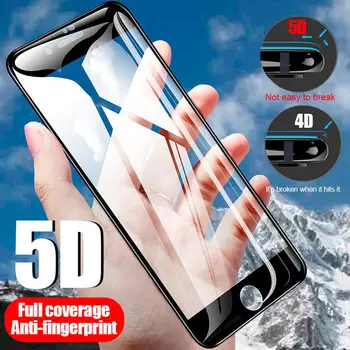 Senior Priehľadný okraj 5D Úplné Pokrytie Tvrdeného Skla Screen Protector pre iPhone XR XS Max X 8 7 6 plus č. retail balenie.
