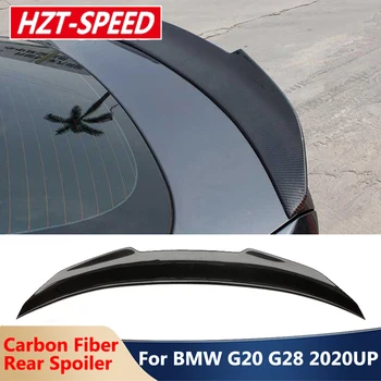 PSM Štýl Reálne Uhlíkových Vlákien Zadný Spojler Zadného batožinového priestoru Krídla Spojler Chvost Dekorácie Pásy Pre BMW Radu 3 G20 G28 Refitting 2020+