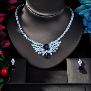 HIBRIDE Exkluzívne 4PCS Svadobné Nigérijský Šperky Set pre Ženy, Party, Luxusný Dubaj Nigéria CZ Kryštálmi Svadobné Šperky Sady N-152