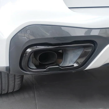 Auto Nerezová Oceľ Výfukové Šál Pip Chvost Hrdla Rám Dekorácie Kryt Výbava pre BMW X5 X6 X7 2019-2021