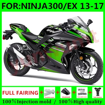 Motocykel, ABS Vstrekovacie Formy 100％ horské Kit vhodný Pre Kawasaki NINJA300 Ninja 300 EX 12 13 14 15 16 17 Kapotáže nastaviť zelená čierna