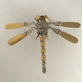 ( Hotové ) Steampunk Štýl Mechanické Kovové Dragonfly Model 3D Zmontované Remesiel Ozdoby Domova Deti, Dospelých Darček k Narodeninám