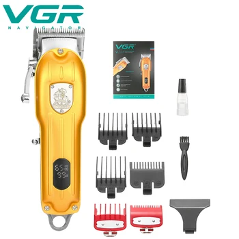 VGR zastrihávač chĺpkov VGR V-090 USB nabíjateľné hair clipper oilhead clipper vlasy rezbárstvo push biela LED10W silné zrážky stroj