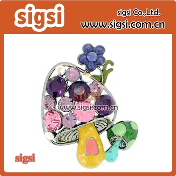 Móda Jemné multi Kamienkami Húb Brošňa pin dekorácie kvet pin ženských šiat Šatku pin Dekor Dary