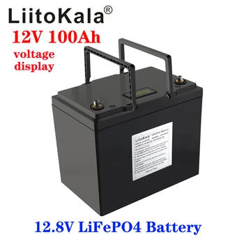 LiitoKala 12.8 v 90Ah 100Ah lifepo4 batérie s 100A BMS 12V 90Ah 100Ah batérie pre go cart UPS, Domáce spotrebiče, Invertor