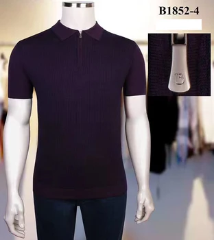 Miliardár polo tričko hodváb mužov 2021 Nové módne jednoduché, krátky rukáv, nový tenký Tlačidlo vzor Priedušná veľká veľkosť M-4XL kvality