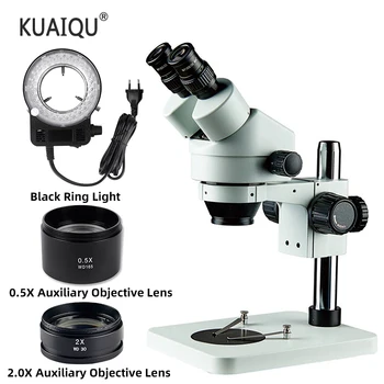 Binokulárne Stereo Mikroskopom 3,5 X-90X s Nastaviteľné LED Svetelné Dvojité Boom Stojan Microscopie pre Mobilný Telefón Spájkovanie Opravy