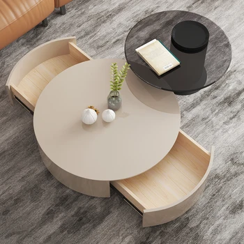 Čaj stôl je luxusné, moderné a jednoduché, obývacia izba dizajnér má vysoký zmysel rock tabuľové sklo in round edge zmes