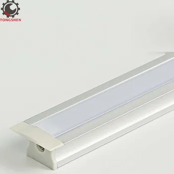 U Shape LED Hliníkové Kanál 17x14mm LED Kanál s svorky pre LED Pásy Svetla Montáž Led Svetlá Difúzor Segmenty