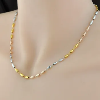 925 striebro pozlátené striebro zmluvne hrubo Mozaiky zlatý náhrdelník farba strieborná dopravy perličiek náhrdelník