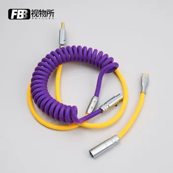 FBB Káble Dahlyou A87 Fialová, Zlatá Farba Zodpovedajúce Manuálne Prispôsobený Dátový Kábel Mechanické Kábel Klávesnice Lakers Kobe Typ C
