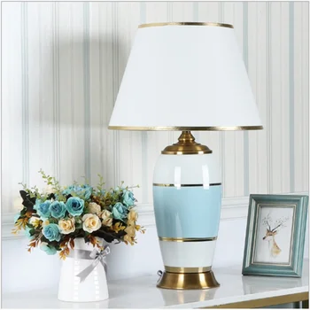 Moderný Jednoduchý Blue/Pink Keramická Stolná Lampa Lôžkové Izby Obývačka Vstupná Recepcia Svetla Na Čítanie 190152