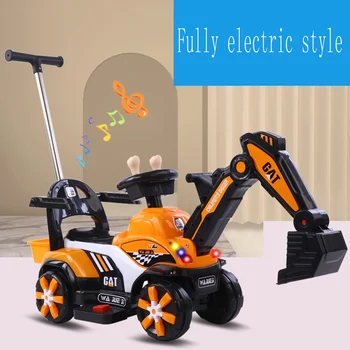 Detské elektrické vozidlo hračka inžinierstvo automobilová 1-6 rokov hračka na batérie dvojitý pohon s diaľkovým ovládaním rytier bager